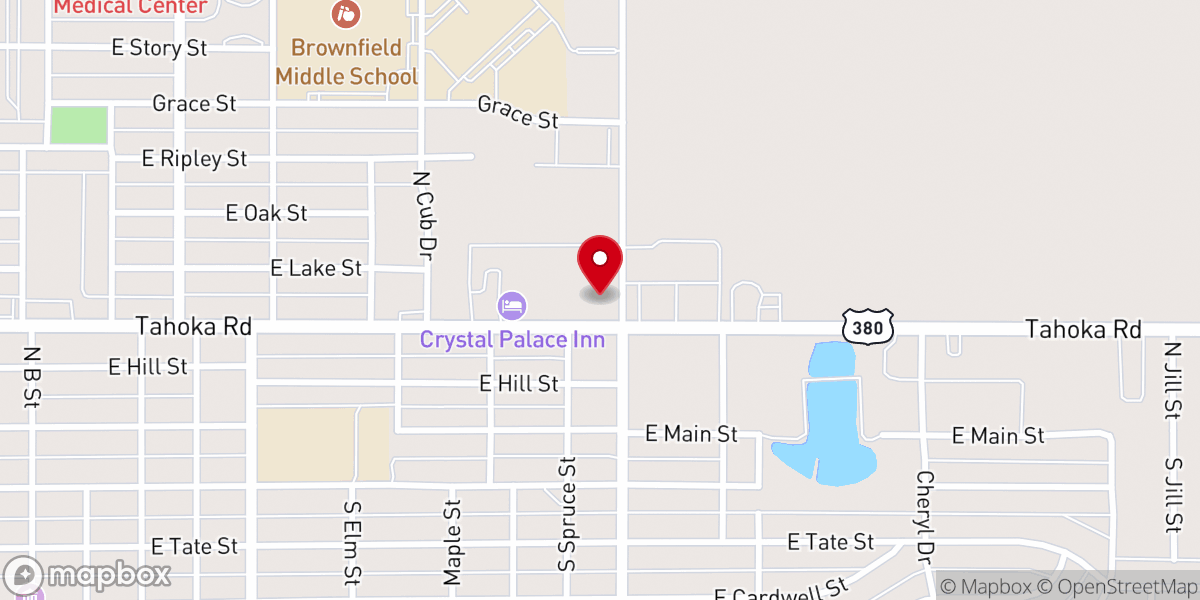 Map showing location of Prosperity Bank