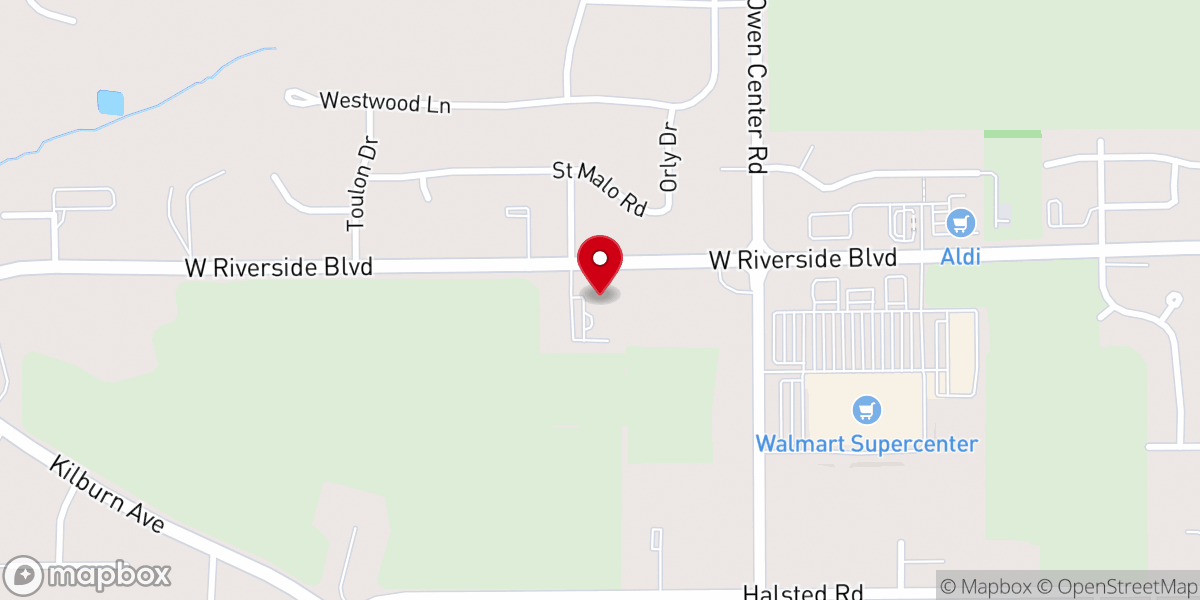 Map showing location of Redeemed Life Church
