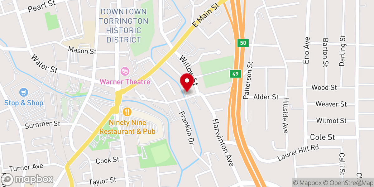 Map showing location of Catholic Slovak Club