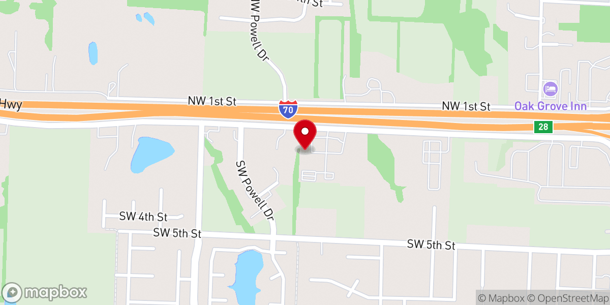 Map showing location of New Life Church