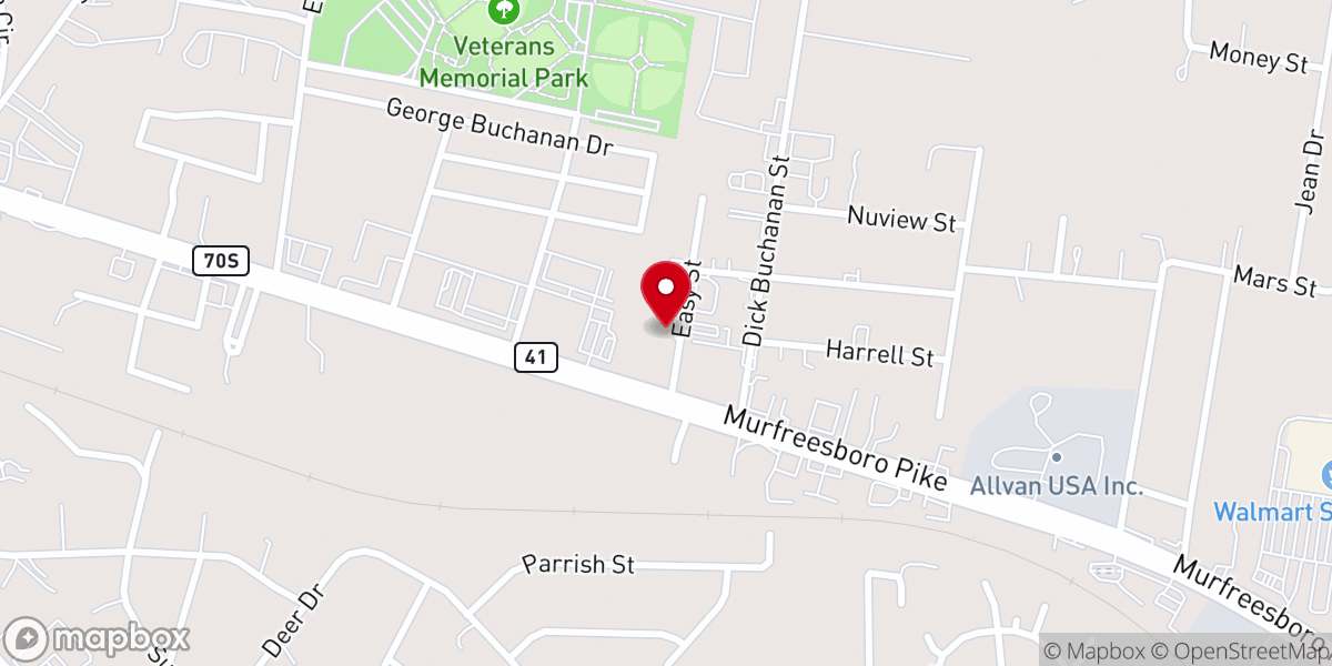 Map showing location of Emmanuel Baptist Church