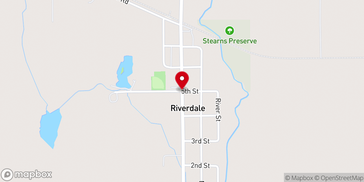 Map showing location of Riverdale