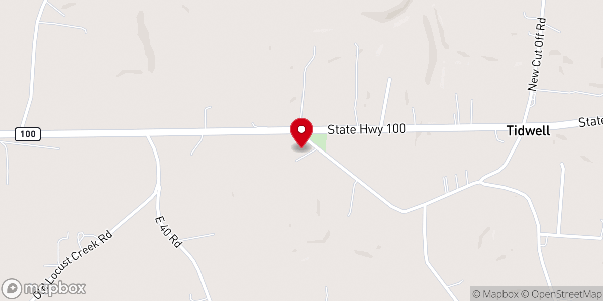Map showing location of Five Points Church of Christ