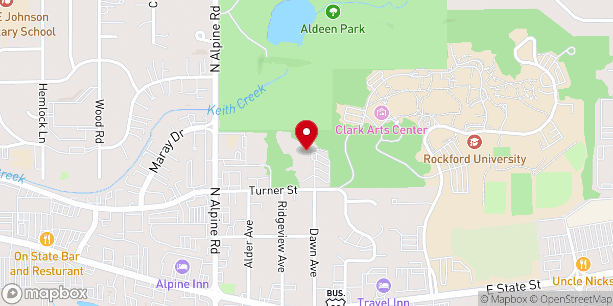 Map showing location of The Unitarian Universalist Church