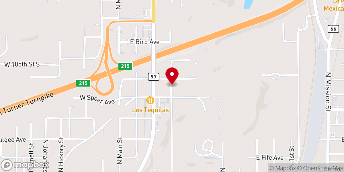 Map showing location of North Heights Freewill Baptist Church