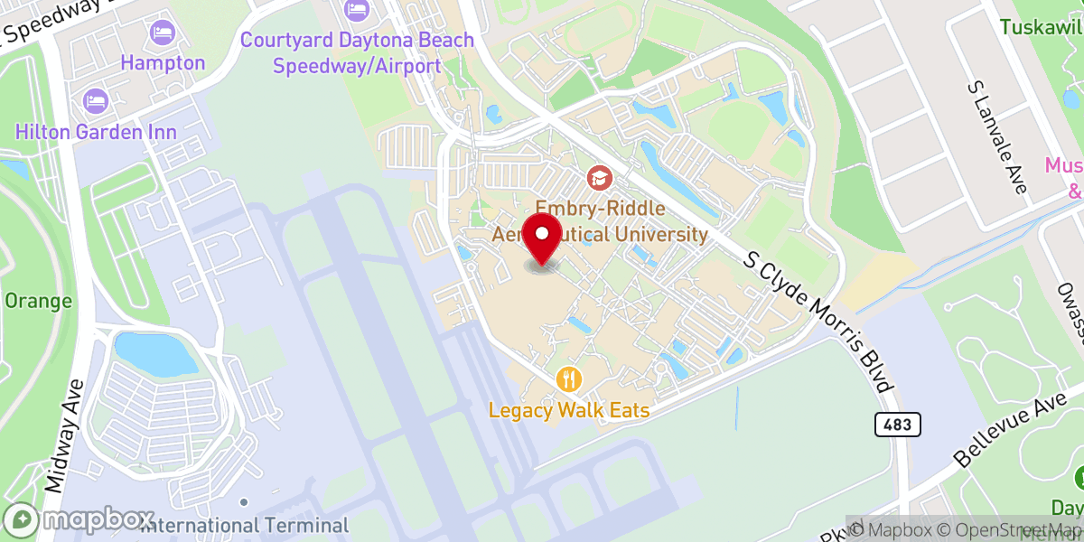 Map showing location of Center for Faith and Spirituality (Building 267)