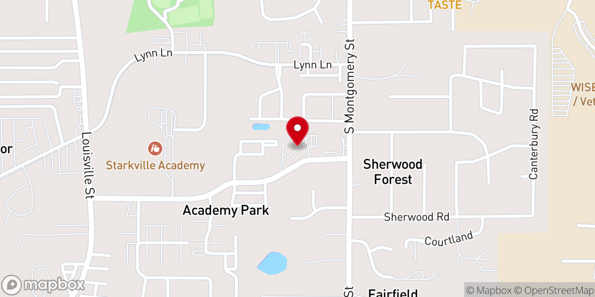 Map showing location of Grace Presbyterian Church