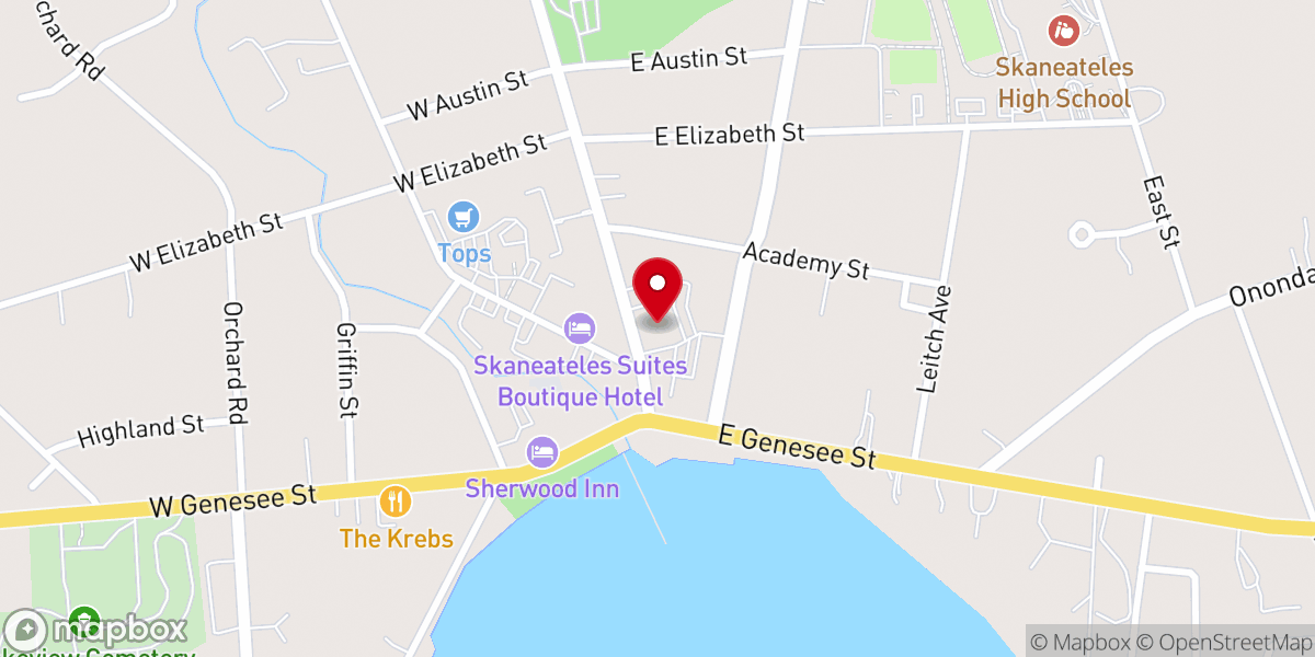 Map showing location of Skaneateles United Methodist Church