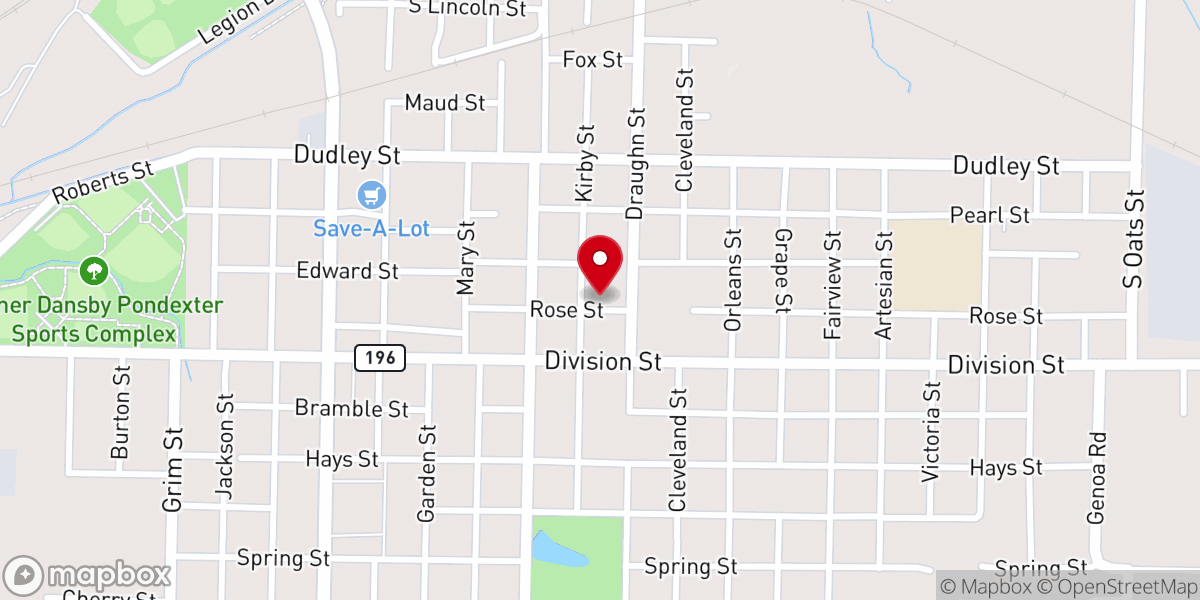 Map showing location of College Hill United Methodist Church