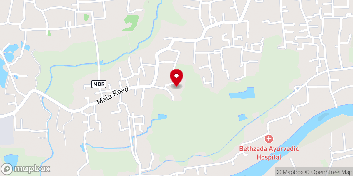 Map showing location of St. Antony's Church, Kottat