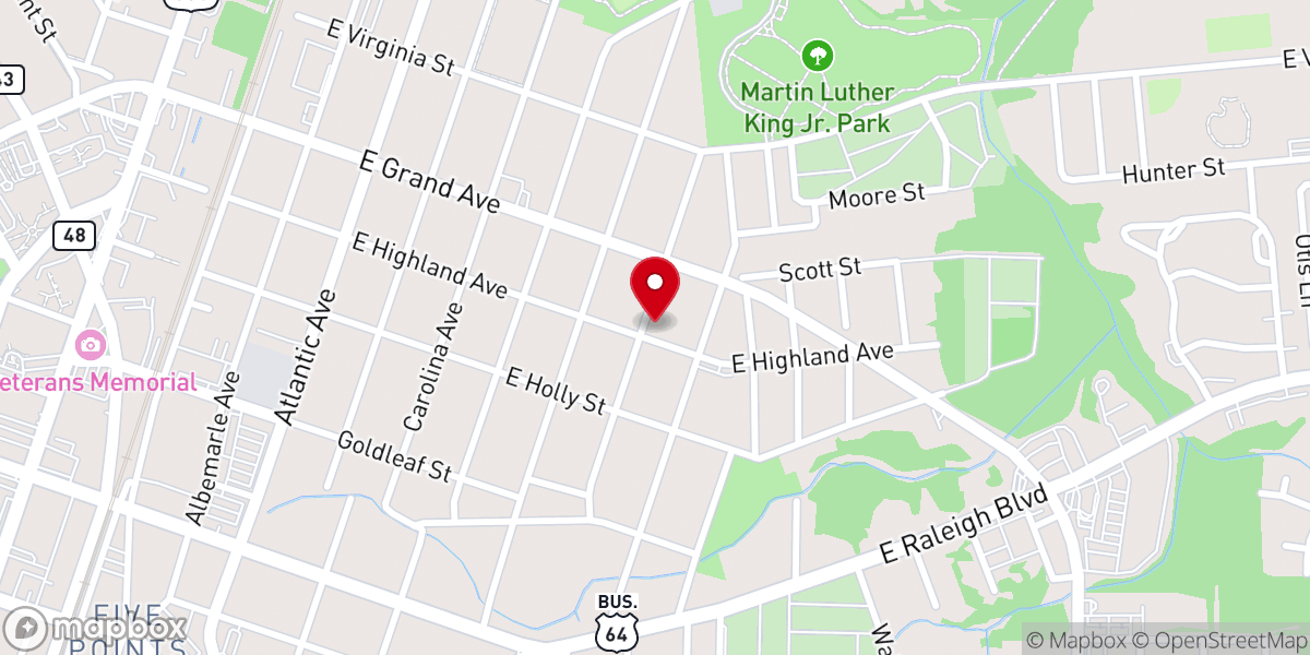 Map showing location of New Love Center Church