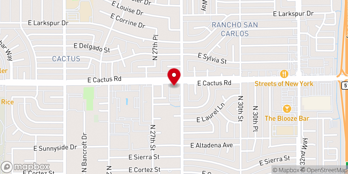 Map showing location of Phoenix Paradise Valley Seventh-day Adventist Church