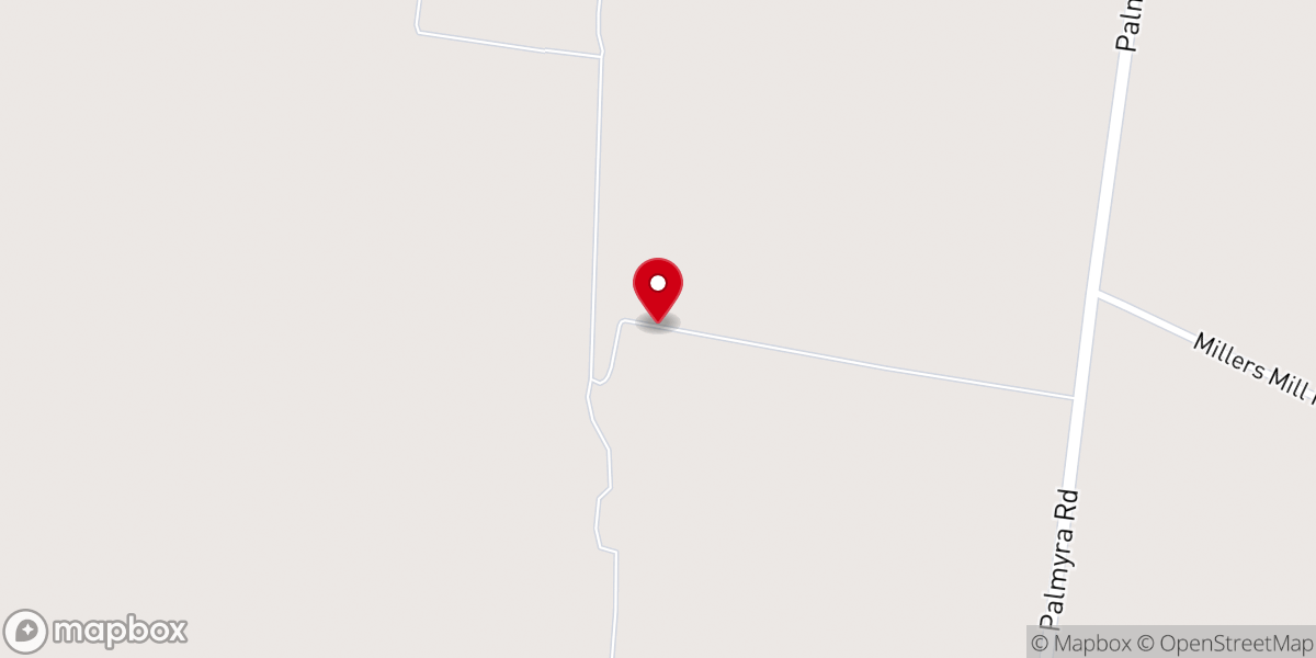 Map showing location of Sugar Grove and Carriage House