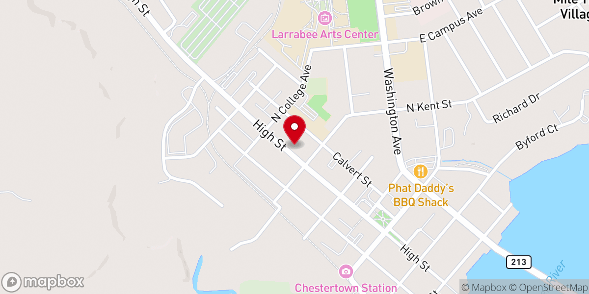 Map showing location of Sacred Heart Catholic Church