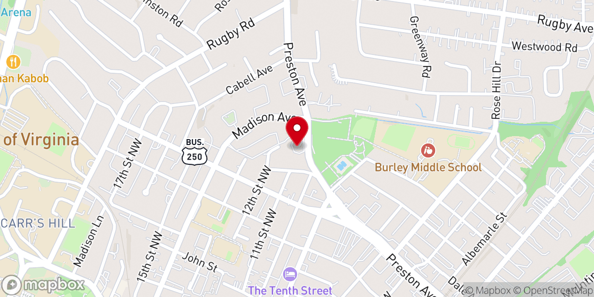 Map showing location of Zion Union Baptist Church