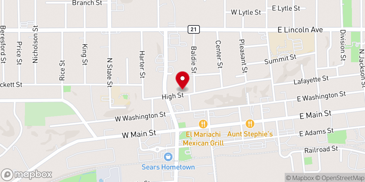 Map showing location of SS Peter & Paul Catholic Church