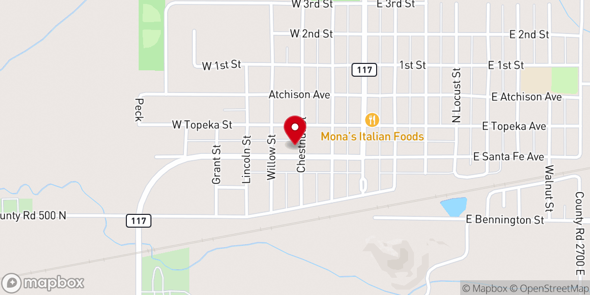 Map showing location of St Ann's Catholic Church