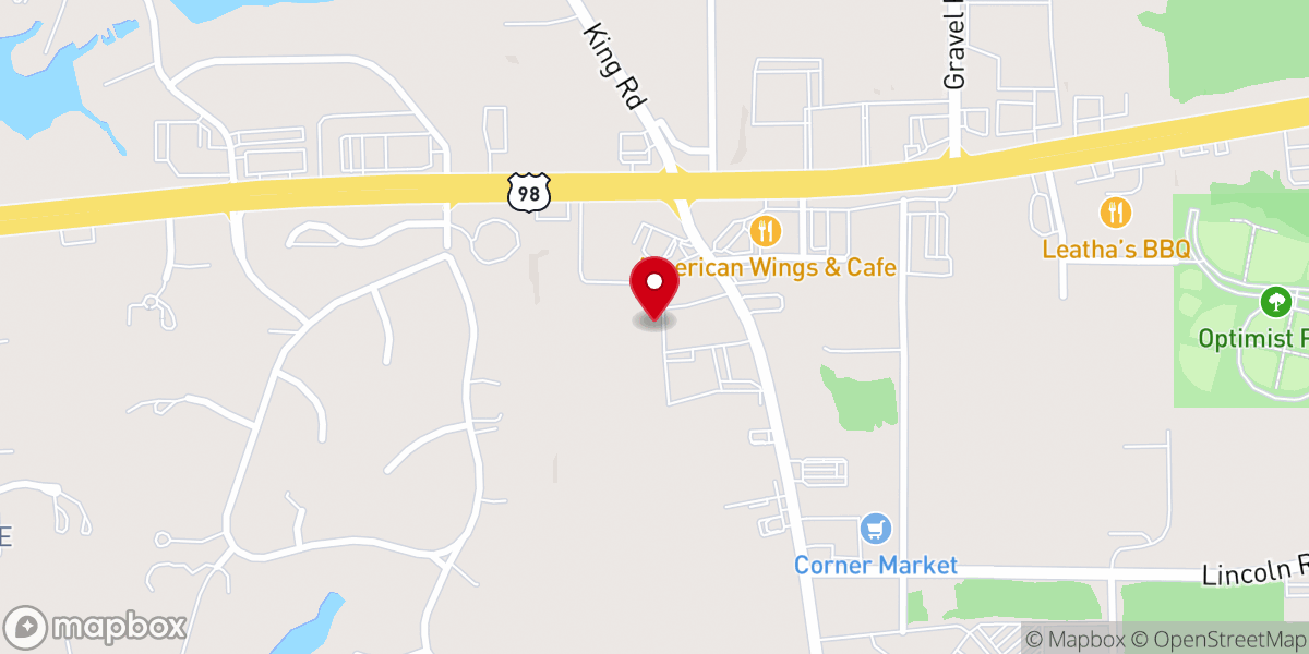 Map showing location of Longleaf United Methodist Church