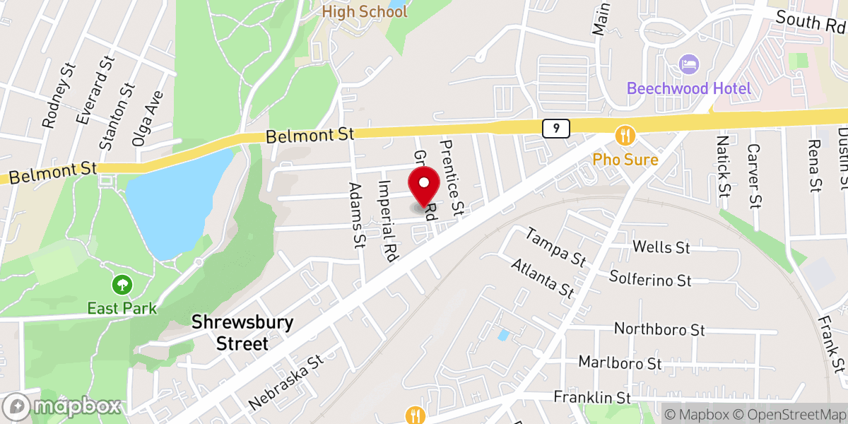 Map showing location of Christ Baptist Church