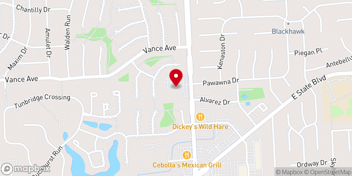 Map showing location of Christ's Church - Ft. Wayne
