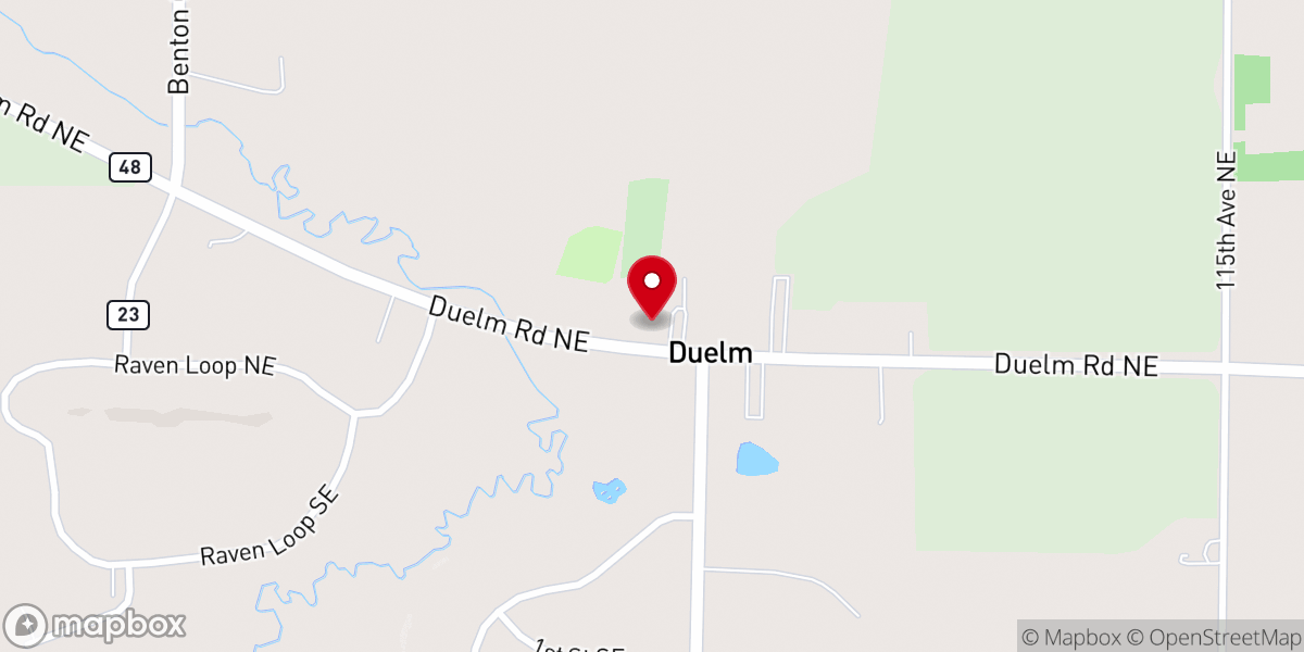 Map showing location of St Lawrence Church of Duelm