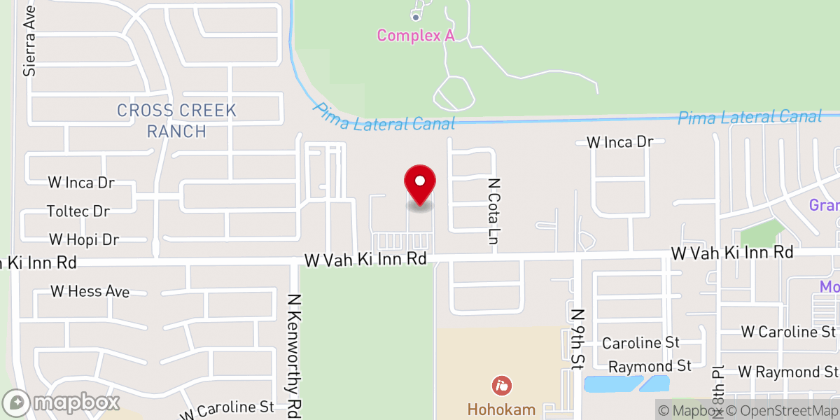 Map showing location of Calvary Chapel Coolidge