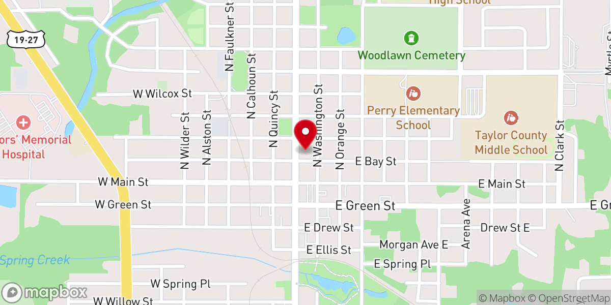 Map showing location of First United Methodist Church