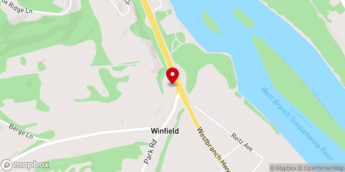 Map showing location of Trinity Church of Winfield