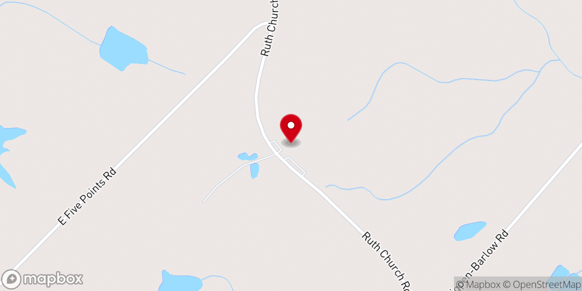 Map showing location of Ruth Baptist Church