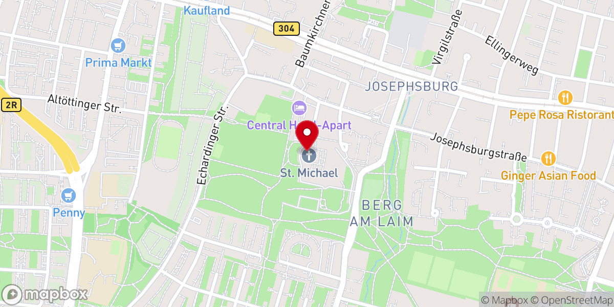 Map showing location of St.-Michael-Kirche Berg am Laim