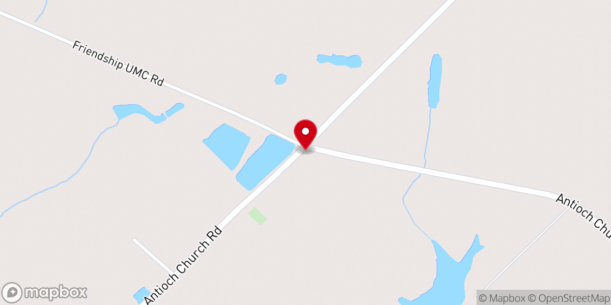 Map showing location of Friendship Church