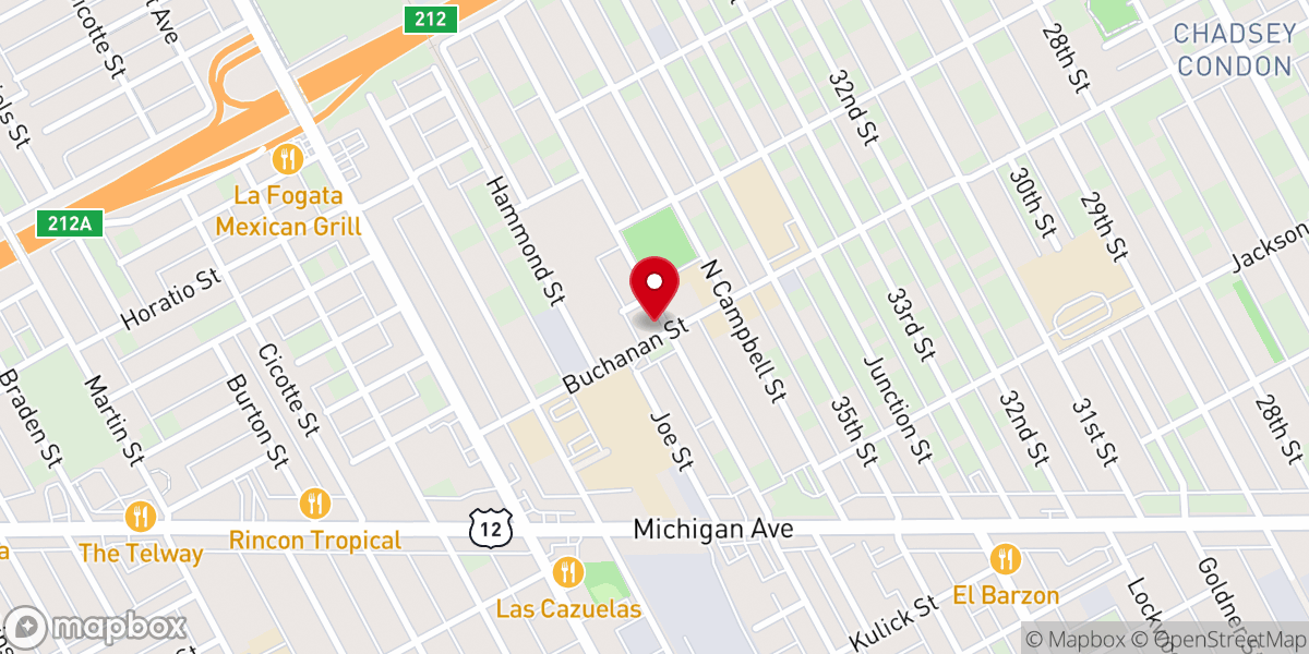 Map showing location of Parish Center St Francis D