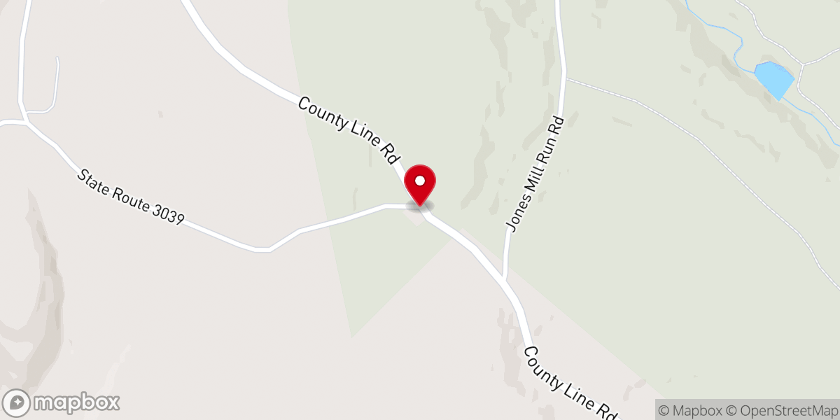 Map showing location of Center Covenant Brethren Church