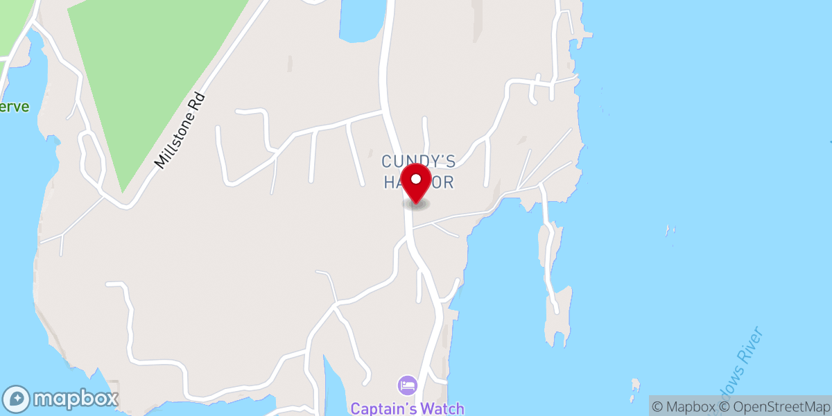 Map showing location of Cundy's Harbor Church of the Nazarene