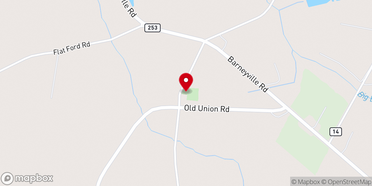 Map showing location of Spring Hill Church