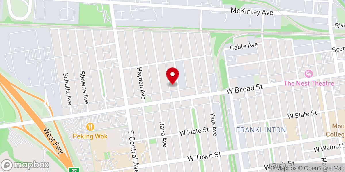 Map showing location of Chicago Avenue Christian Church of Christ