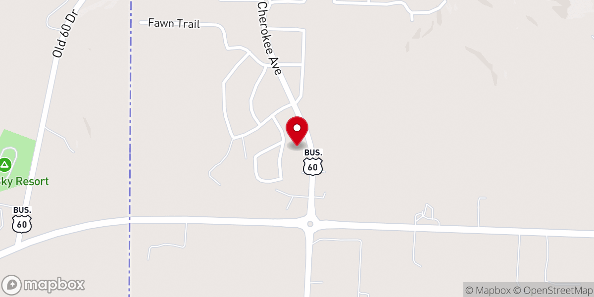 Map showing location of Seneca Assembly of God Church