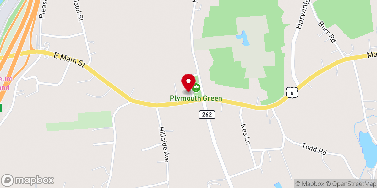 Map showing location of First Congregational Church of Plymouth