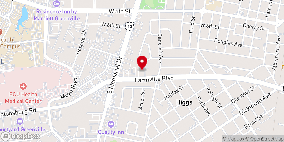 Map showing location of Sycamore Chapel Baptist Church