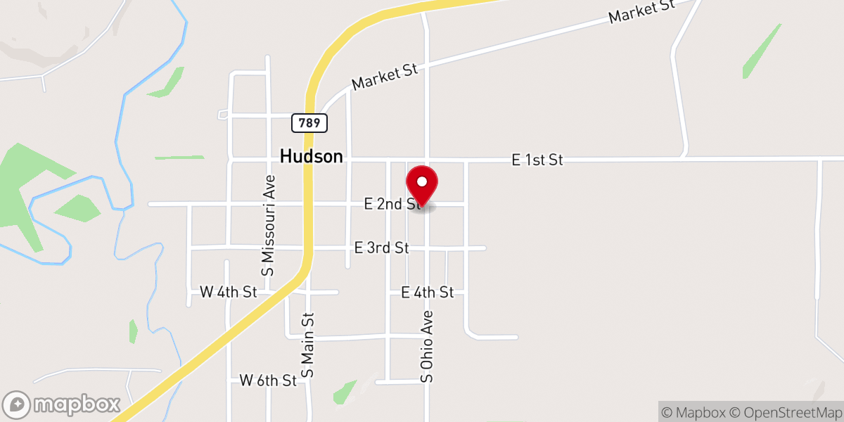 Map showing location of Ascension Catholic Church