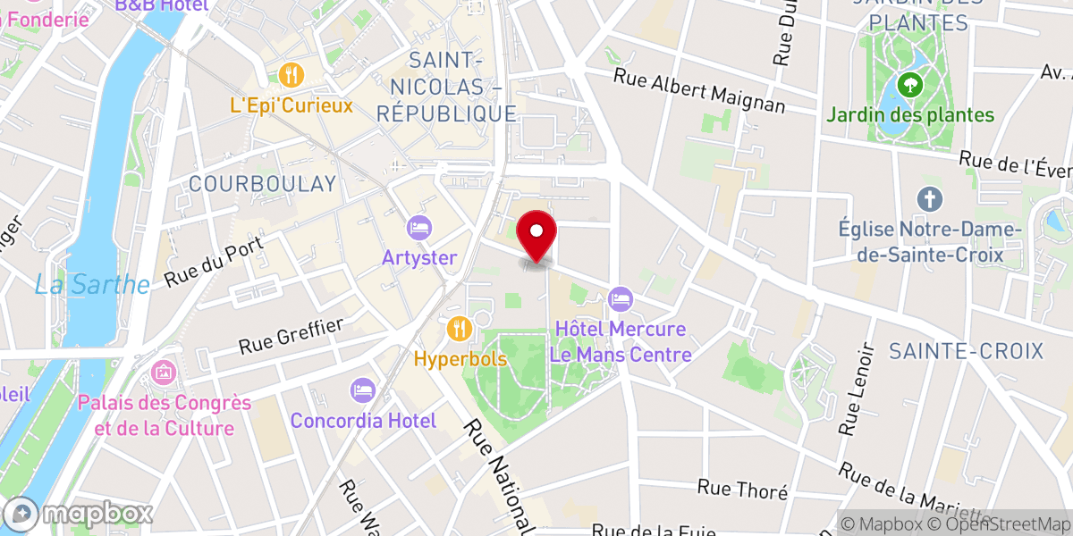 Map showing location of Presbytère de Notre Dame de la Couture