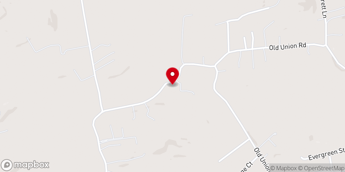 Map showing location of Old Union United Methodist Church