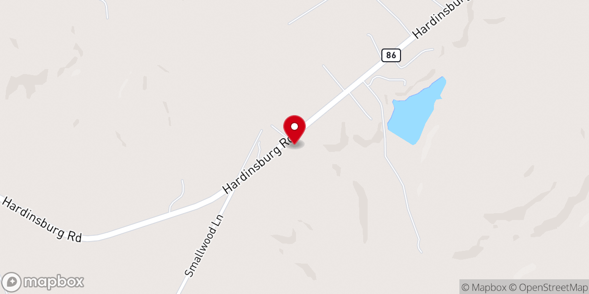 Map showing location of Liberty Chapel