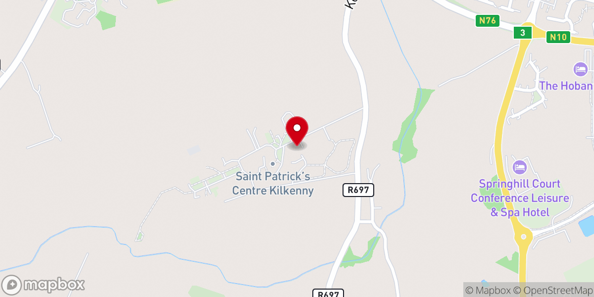 Map showing location of St. Patrick's Centre