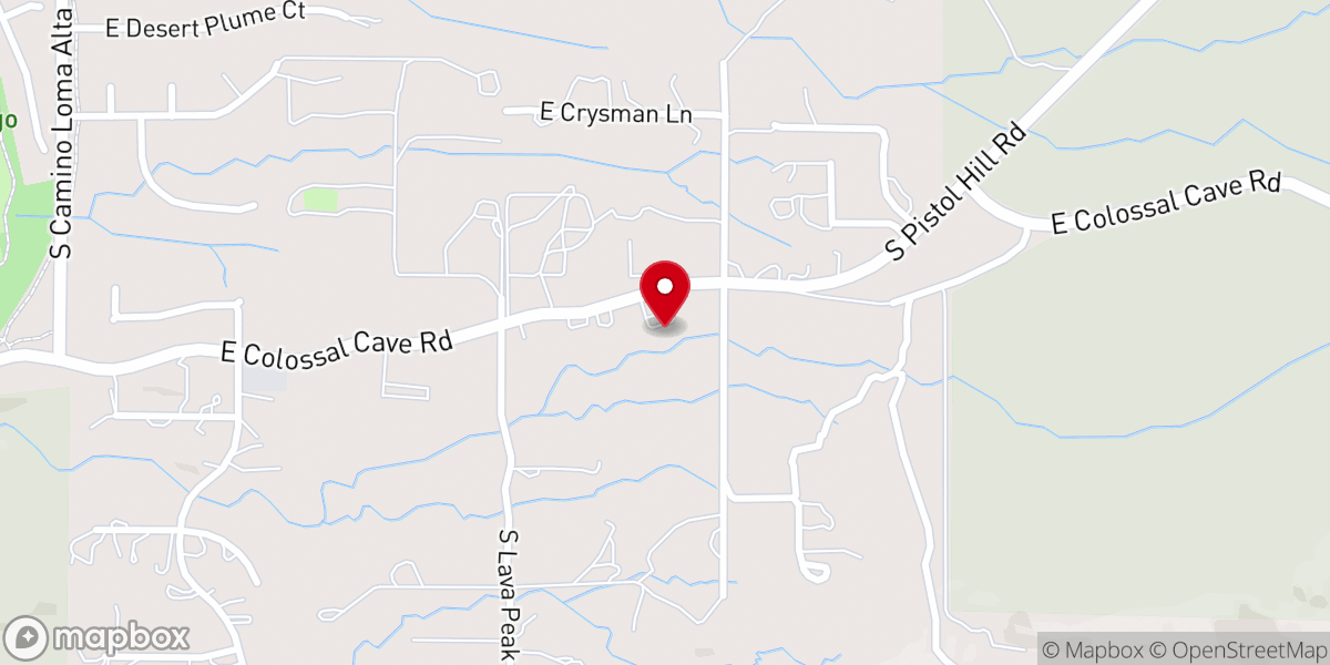 Map showing location of Rincon Valley Cowboy Church