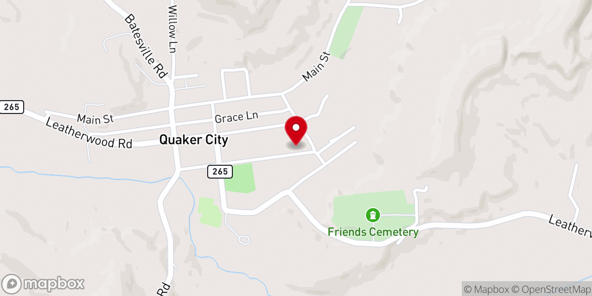 Map showing location of Living Water - Food Pantry