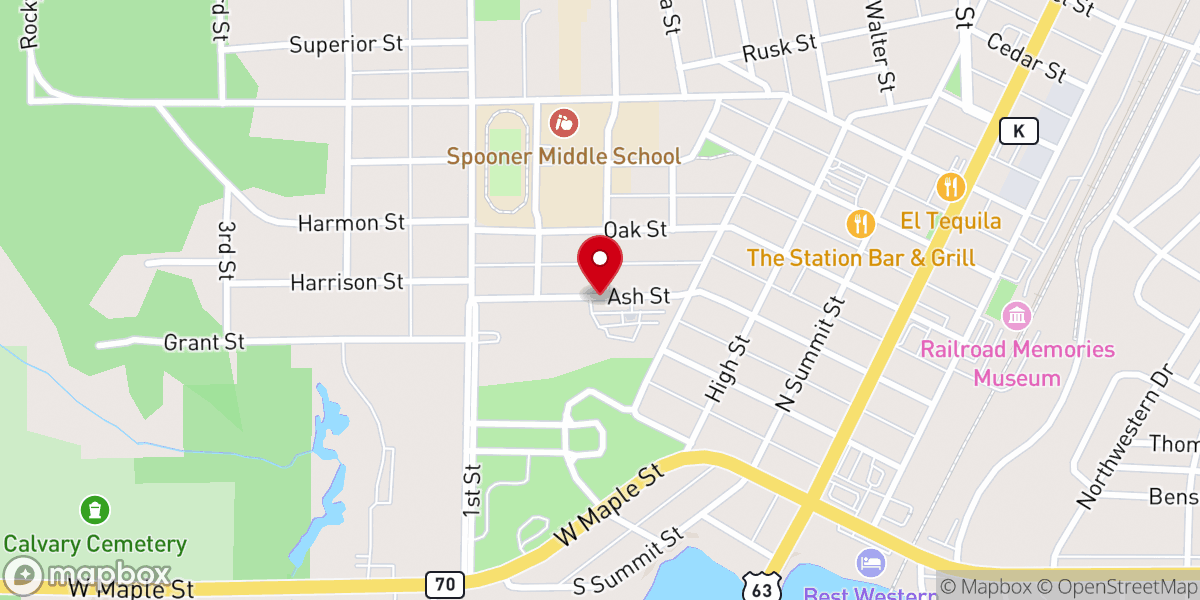 Map showing location of Peterson Robert