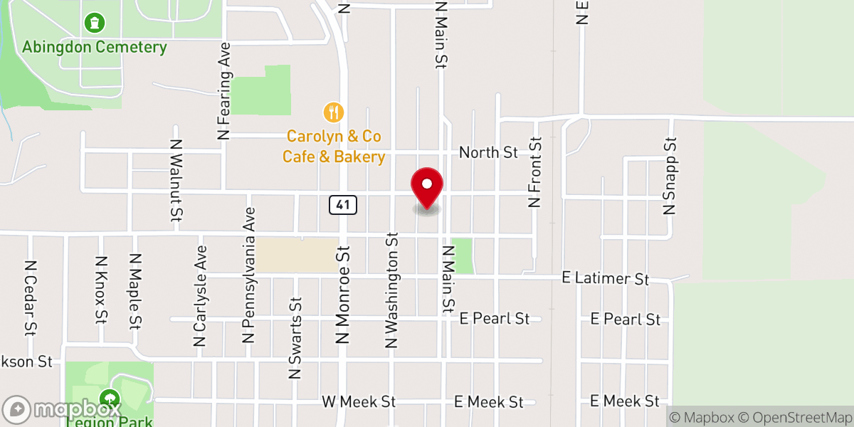Map showing location of Sacred Heart Catholic Church