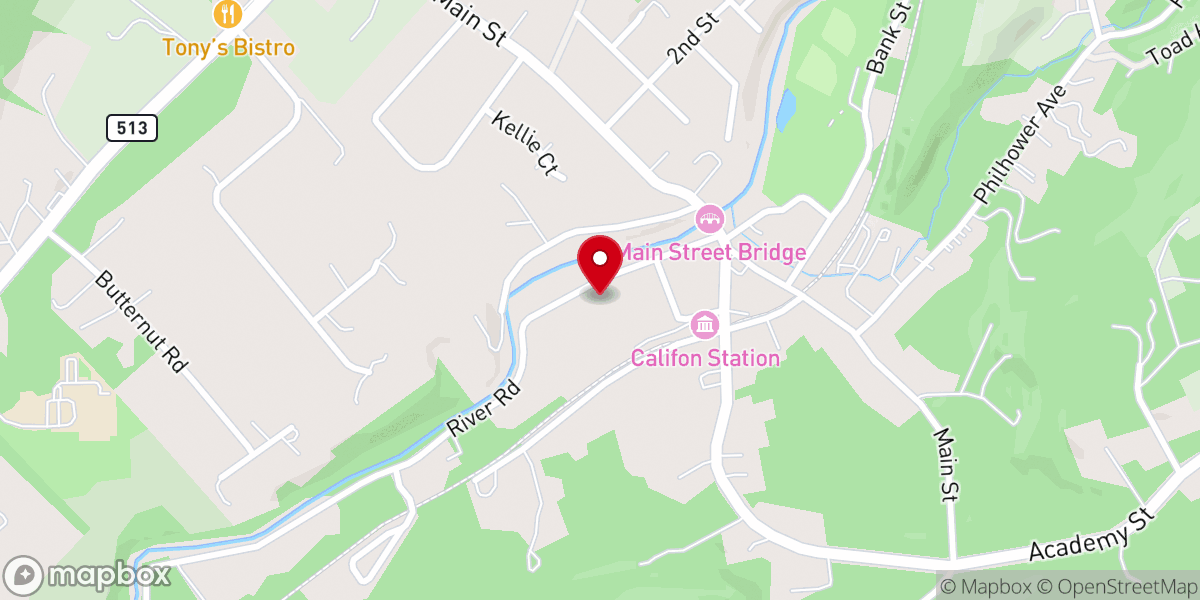 Map showing location of Califon United Methodist