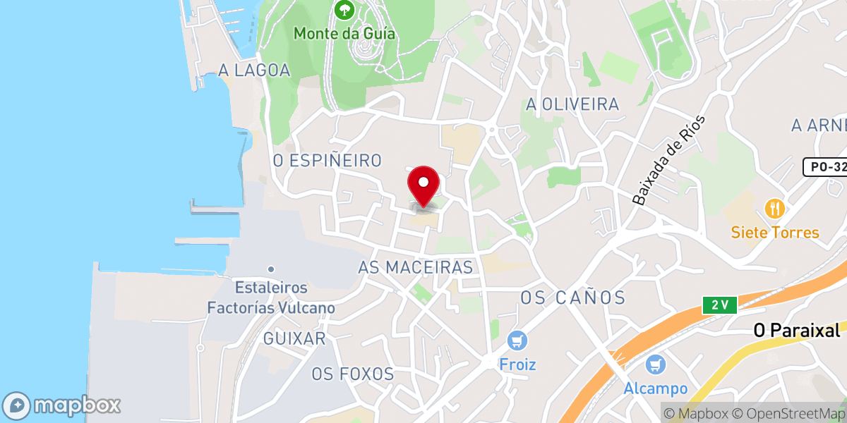 Map showing location of Iglesia de San Ignacio de Loyola